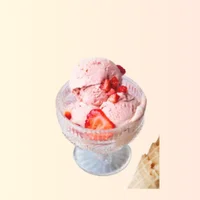 Ice Cream with Strawberry Syrup 3 SAR